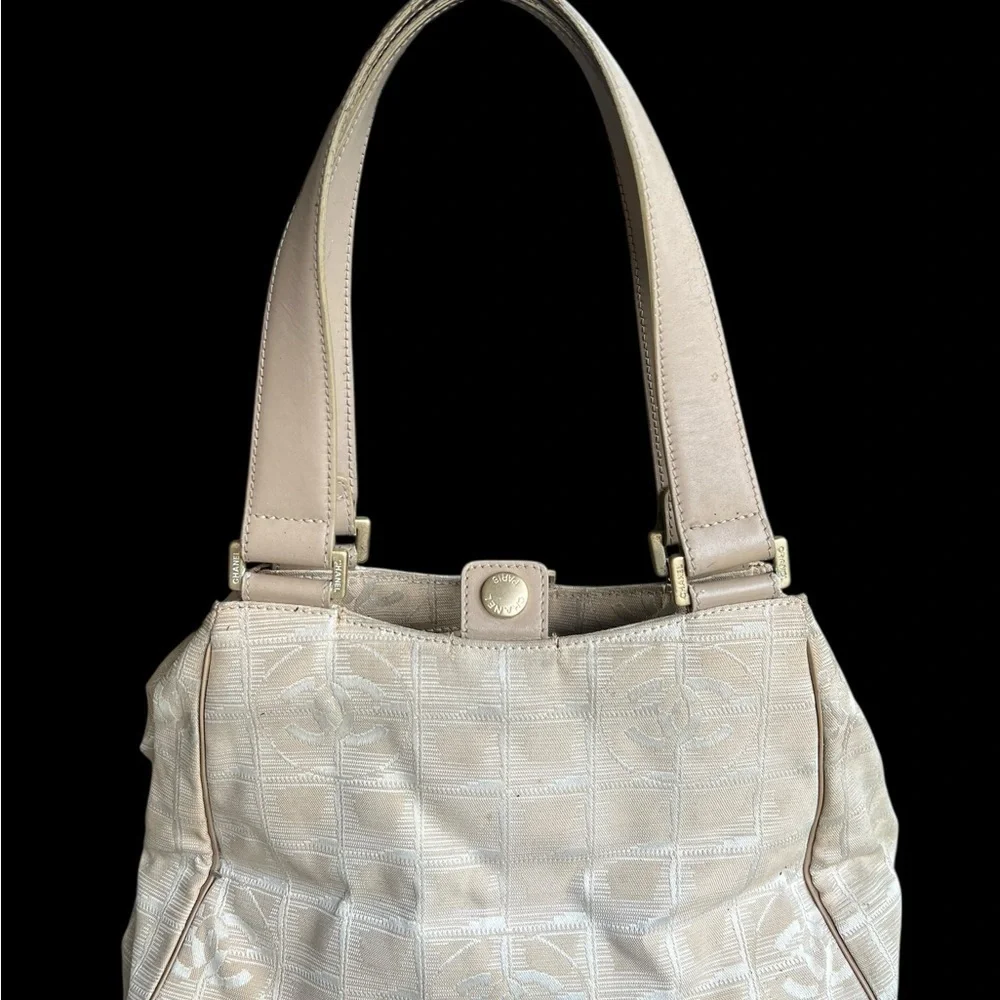 CHANEL Cream Canvas Travel Line